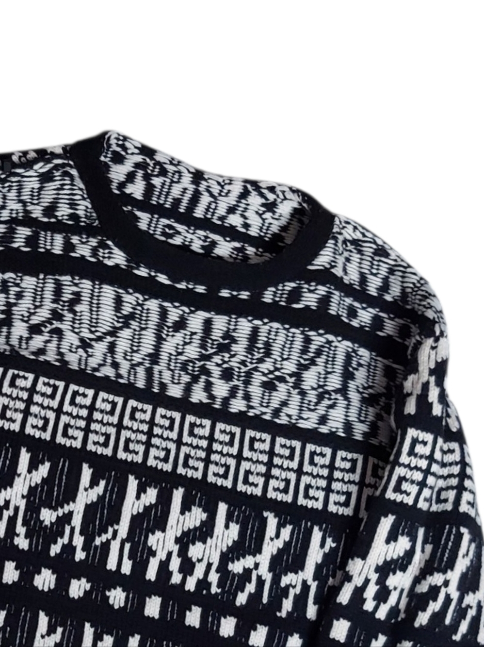 Givenchy x Chito | Men's | Reversible Jacquard | Wool | Patchwork Style Sweater